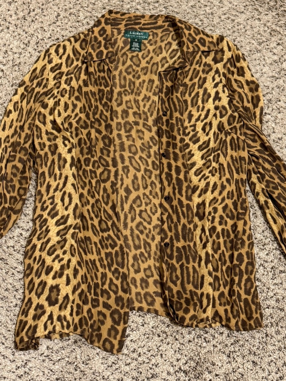 Ralph Lauren Cheetah Print Blouse